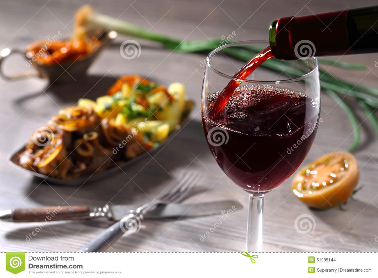 Food and Wine Background