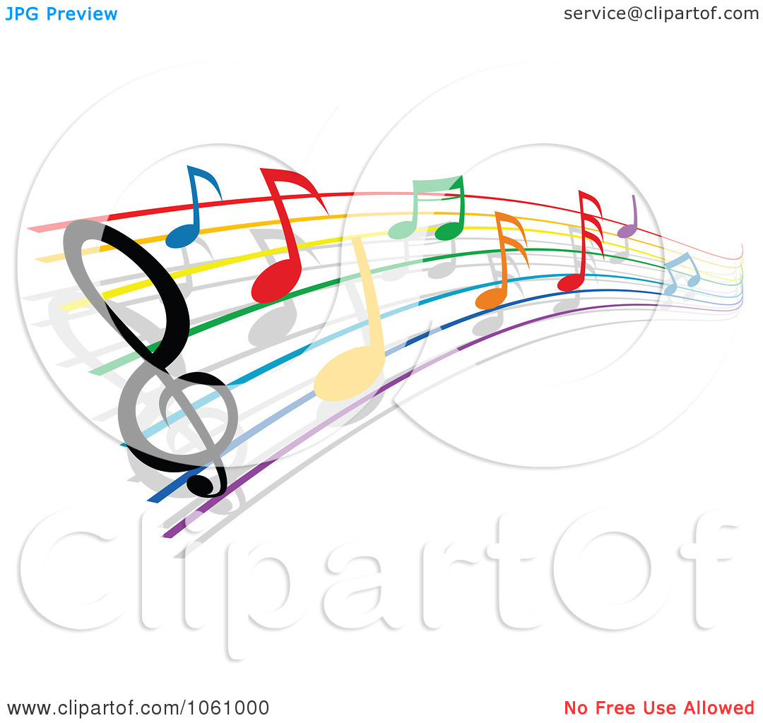 Free Colorful Music Notes Clip Art