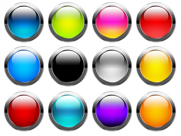 Free Glossy Buttons Photoshop