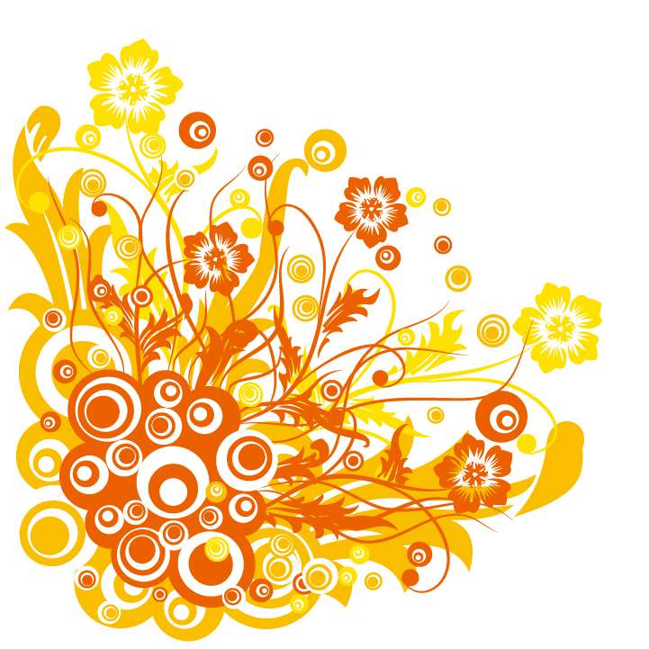 Free Graphic Vector Swirls and Flowers