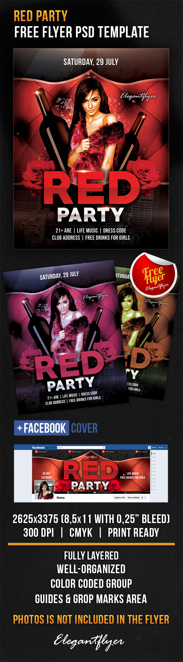 Free Psd Party Flyer Template