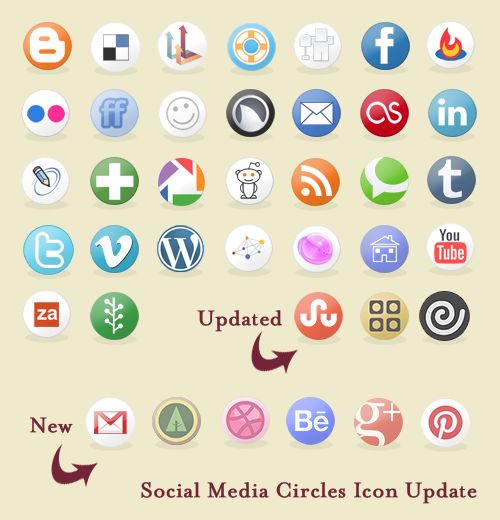 Free Social Media Icons Circle