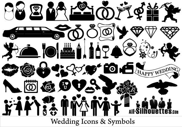 8 Free Vector Wedding Icons Images