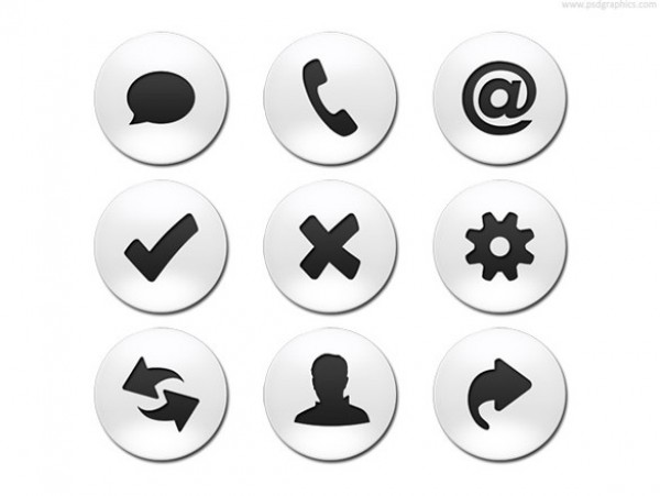 Free White Website Icons Round Free White Website Icons Round