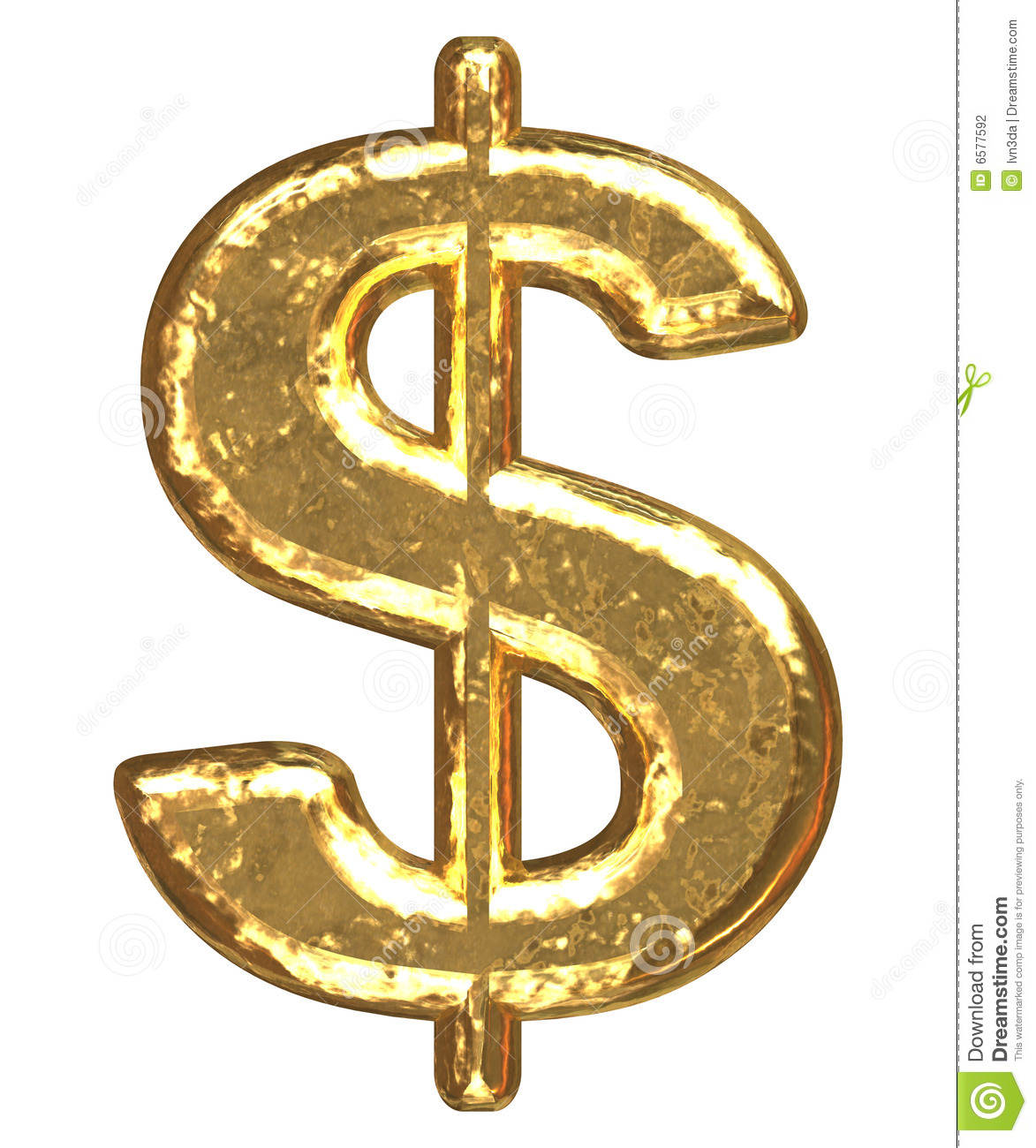 Gold Dollar Sign Gold Dollar Sign