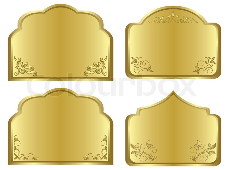 Gold Floral Frame Vector