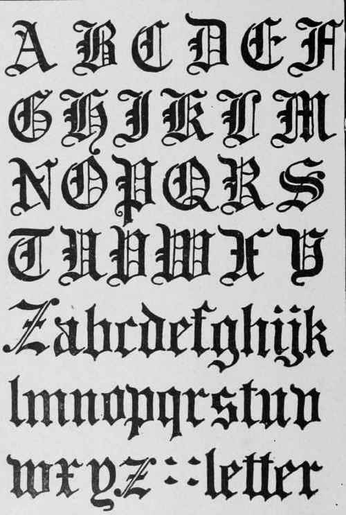Gothic Alphabet Letters