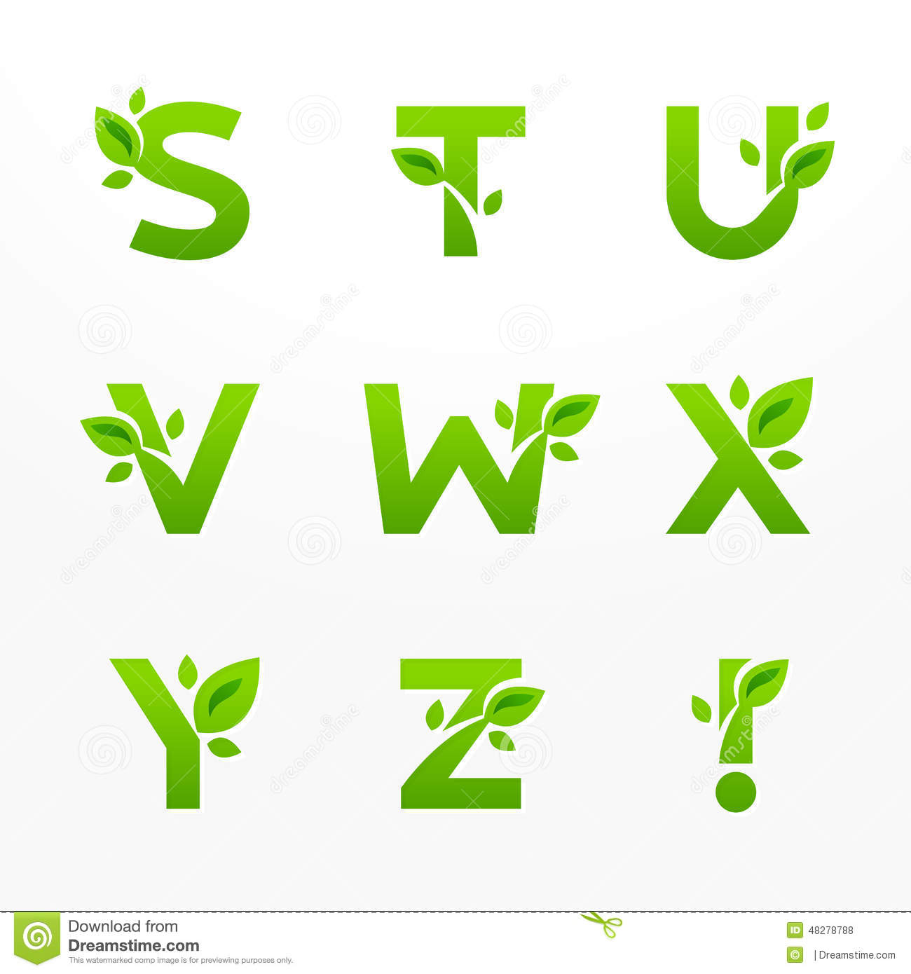 Green Leaf Logo with Letter