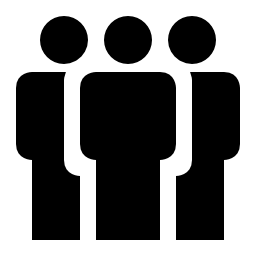 Groups of People Icon Black