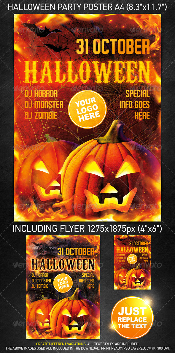 Halloween Party Flyer Template