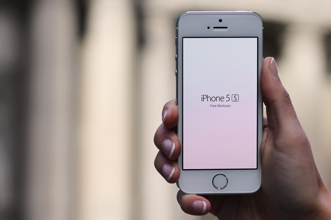 Hand Free iPhone Mockup PSD Hand Free iPhone Mockup PSD