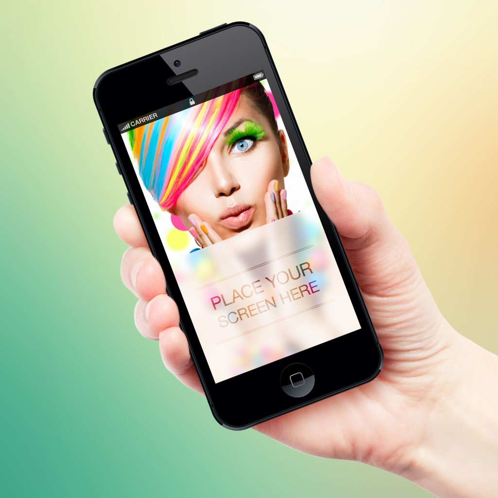 Hand Holding iPhone 5S Hand Holding iPhone 5S