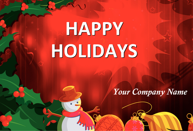 Happy Holiday Greeting Card Template