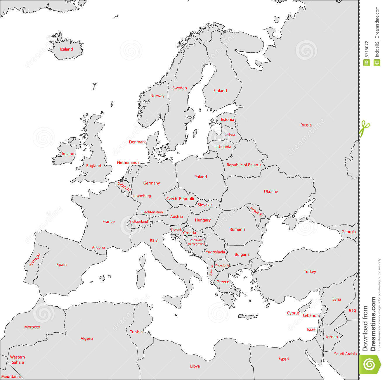 High Resolution Vector Map of Europe