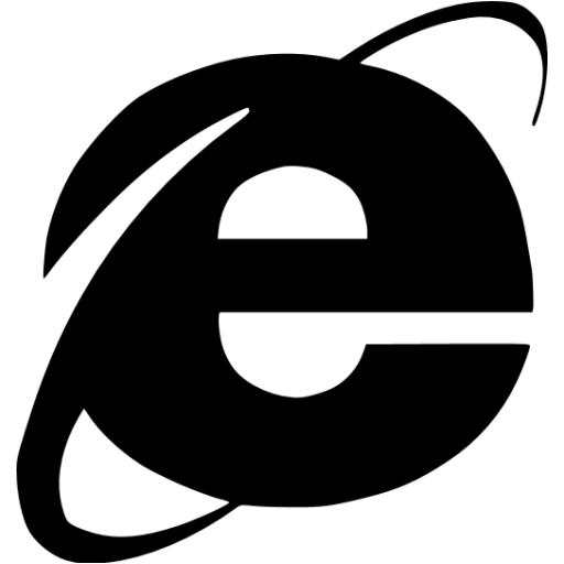 Internet Explorer Icon Black