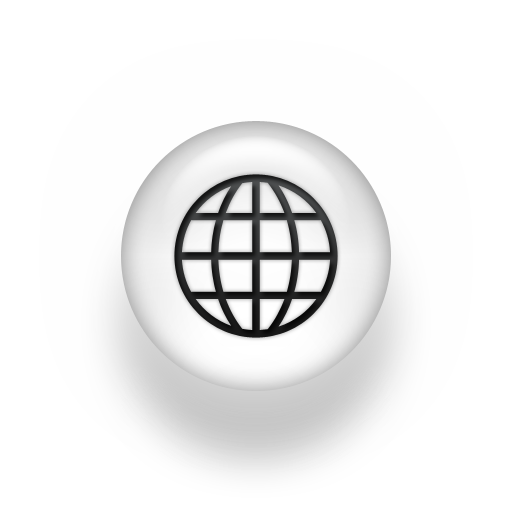 Internet Globe Icon Black White