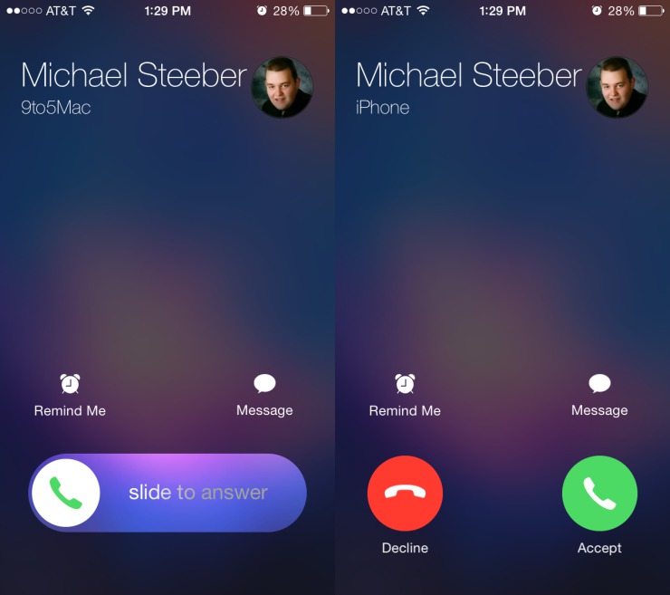 iOS 7 Phone Call iOS 7 Phone Call