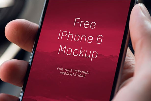 iPhone 6 Hand Mockup PSD