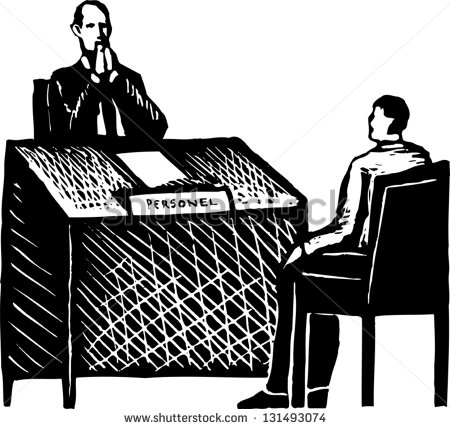 Job Interview Clip Art Black and White