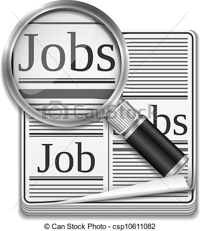 Job Search Clip Art Black and White