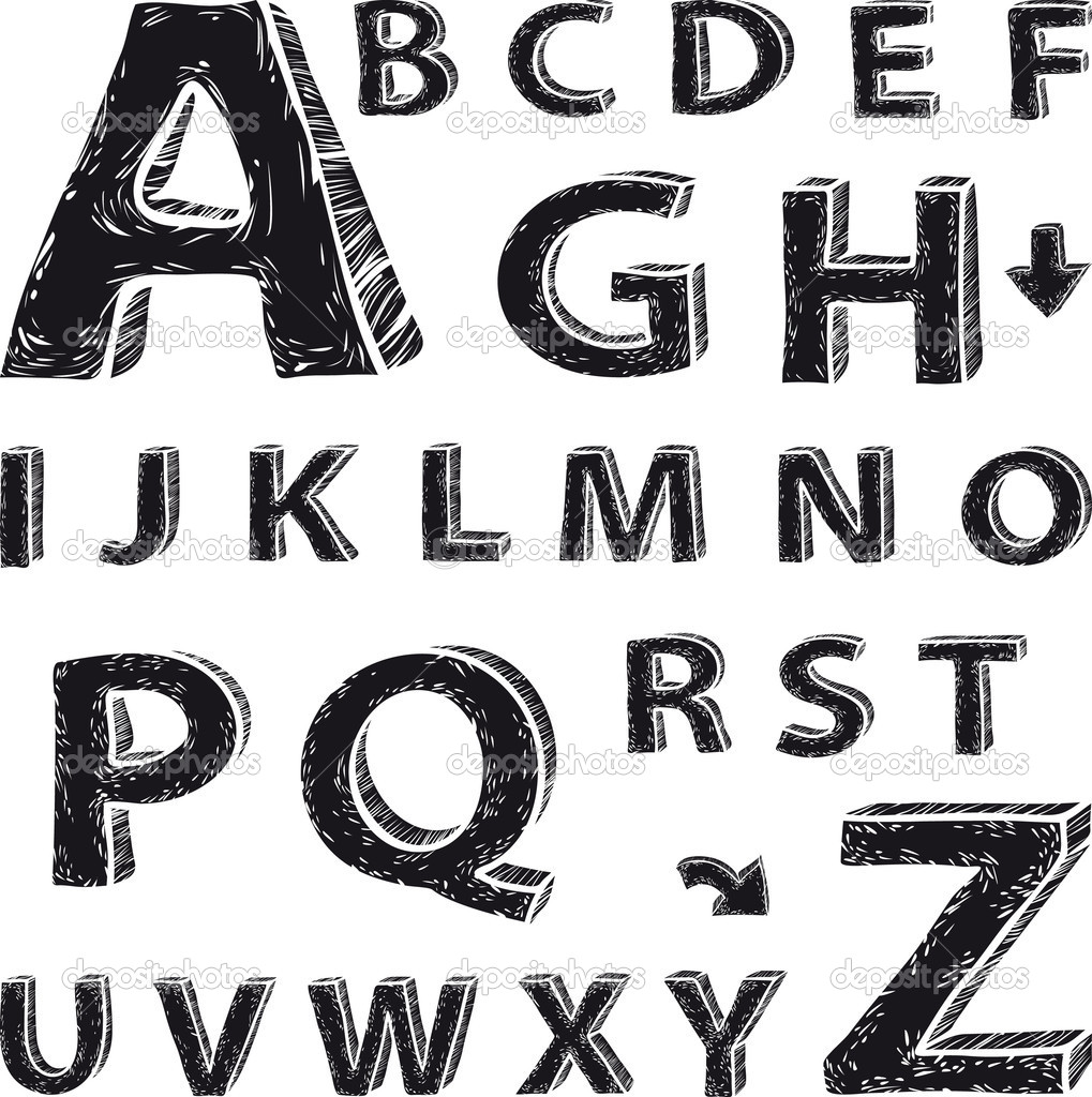 Latin Alphabet Letters Font