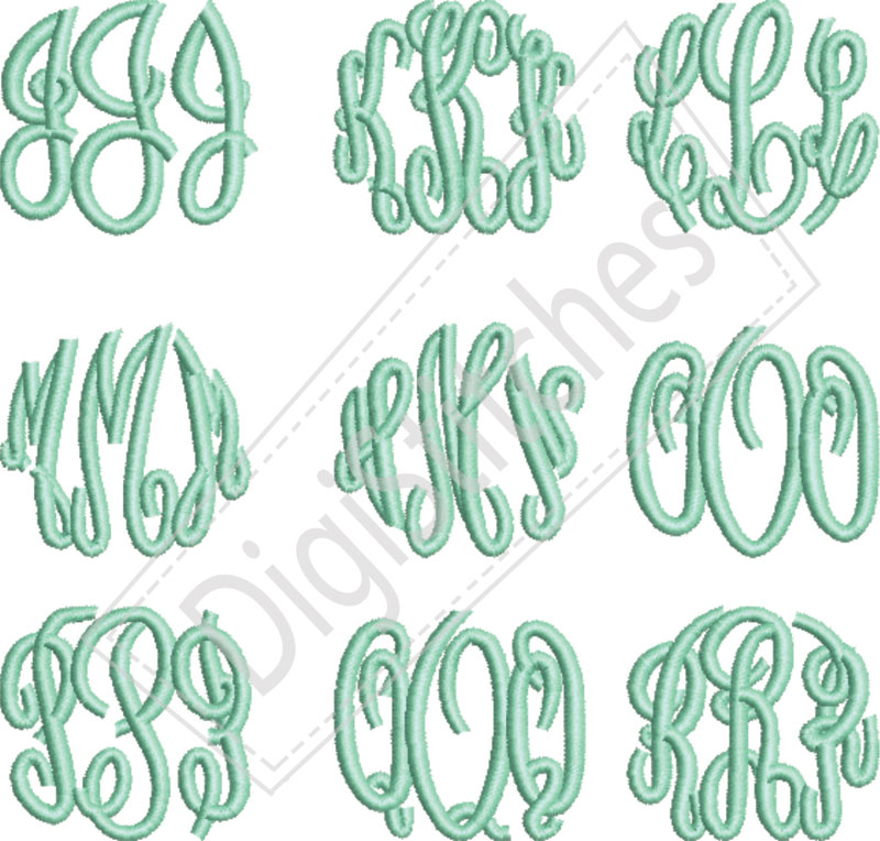 Machine Embroidery Circle Monogram Fonts Machine Embroidery Circle Monogram Fonts