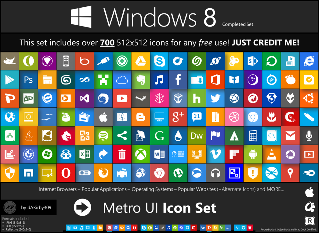 13 Metro UI Icon Pack Images