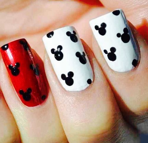 Mickey Mouse Nail Art Design