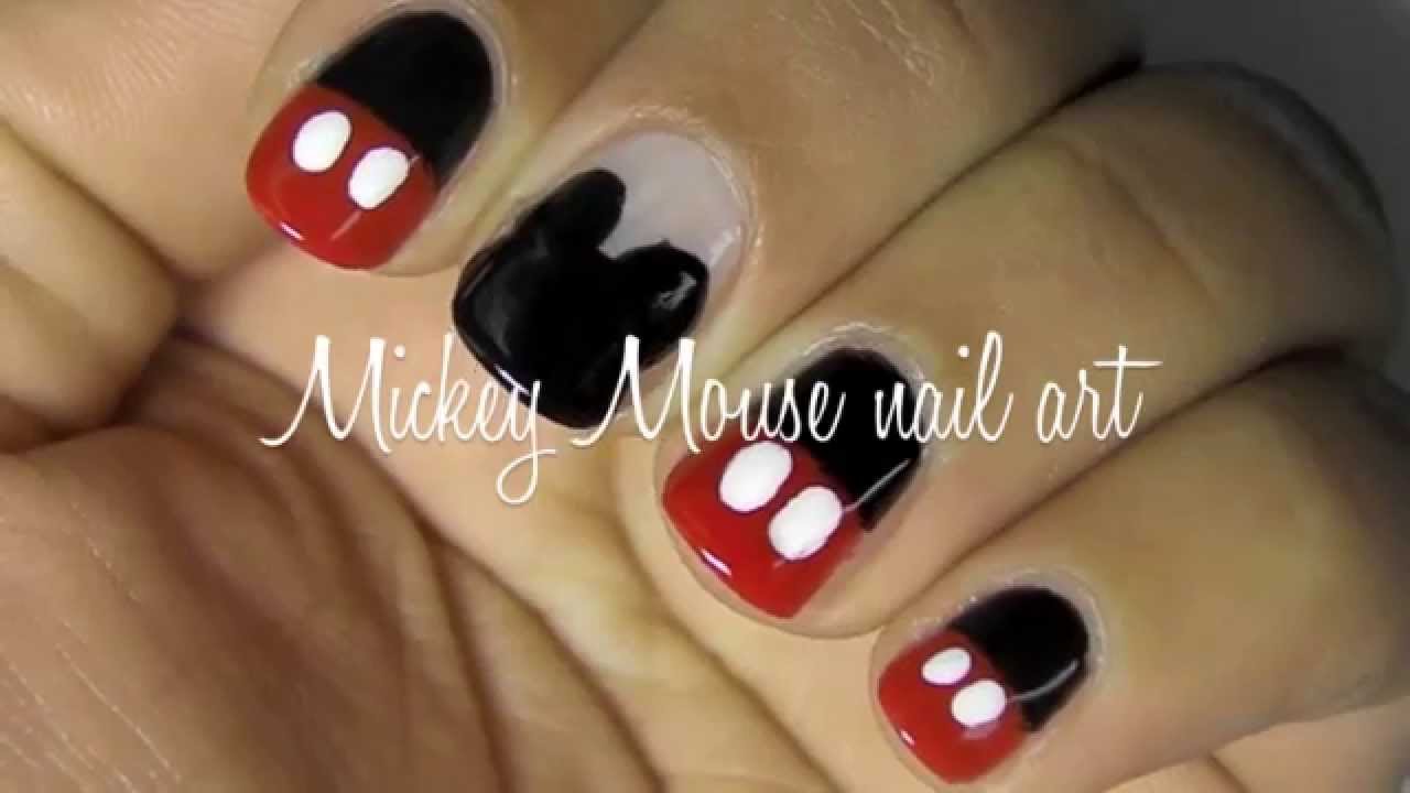 Mickey Mouse Nail Art Design