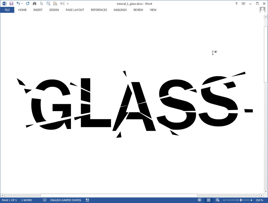 Microsoft Word 2013 Text Effects