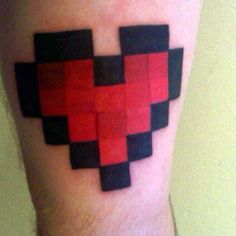 Minecraft Heart Tattoo