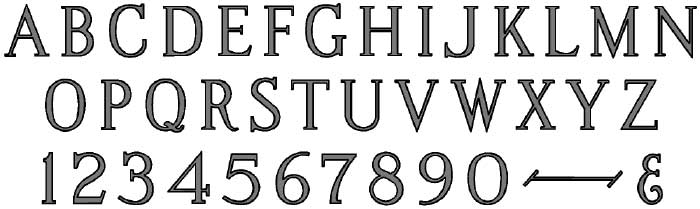 Modified Roman Font