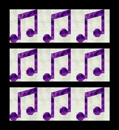 Music Note Quilt Block Pattern