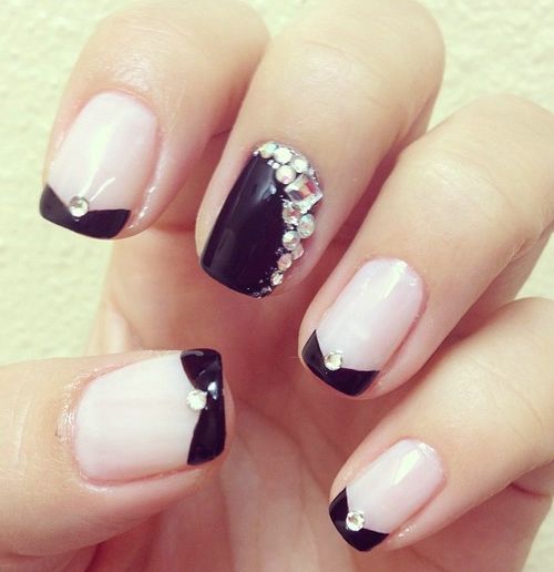 Nail Designs with Rhinestones