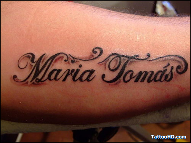 Names Tattoo Lettering
