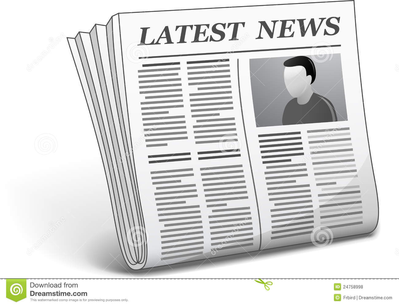 Newspaper Vector Icon Free