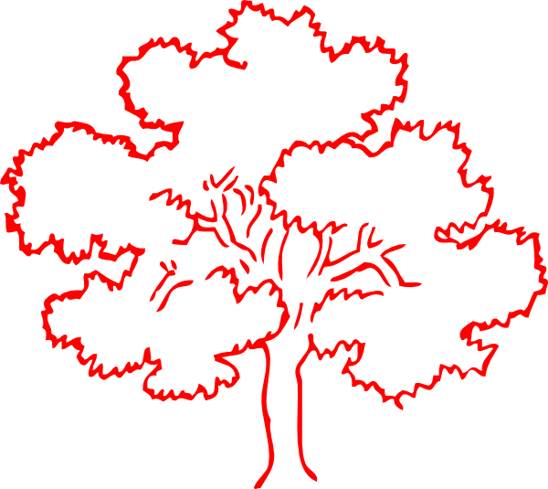 Oak Tree Outline Clip Art