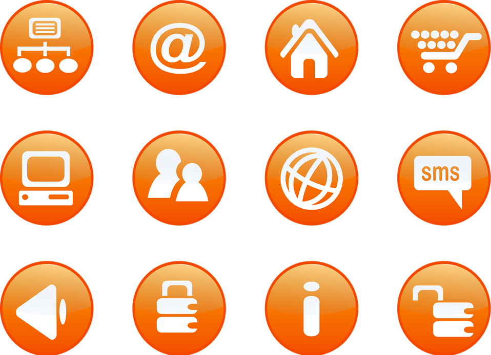 Orange Web Icon Clip Art
