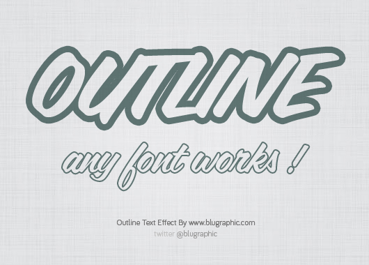 Outline Text Font