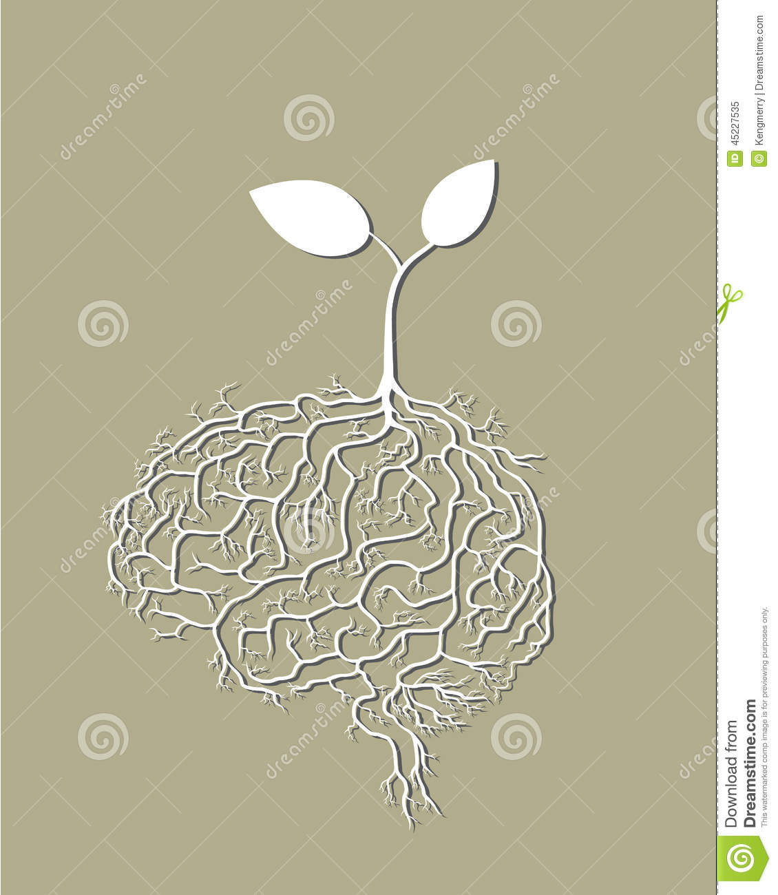 Plant with Roots Vector