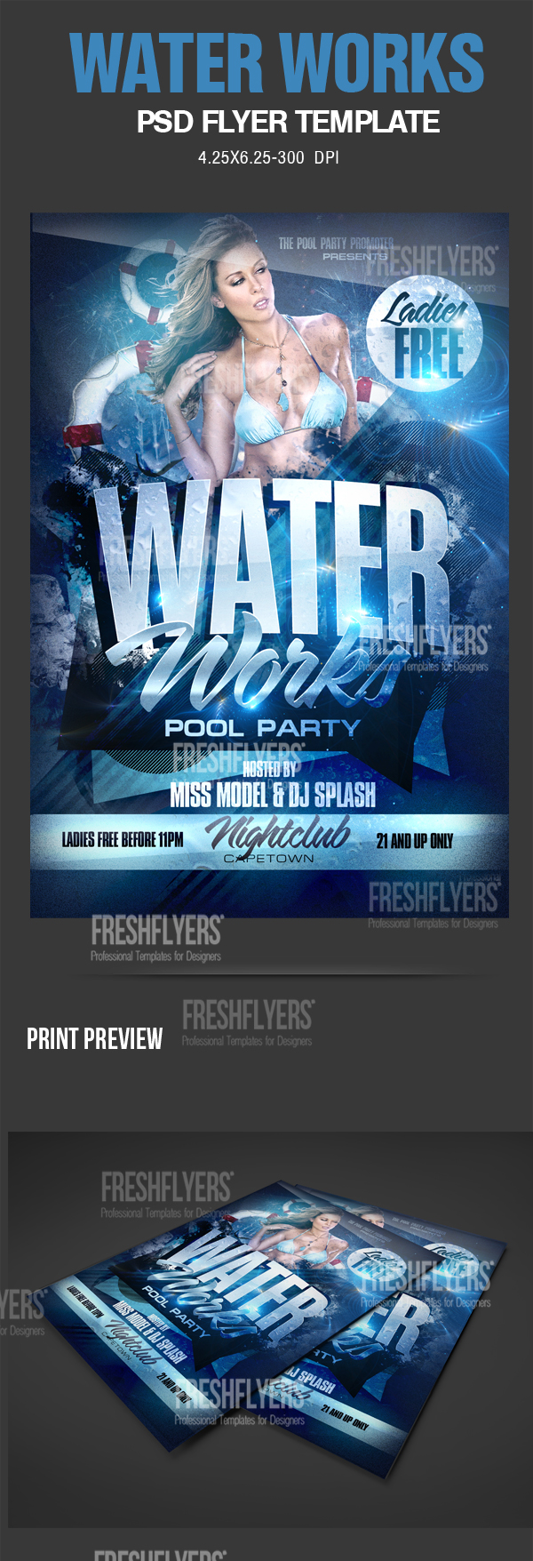 18 Water PSD Party Flyers Images