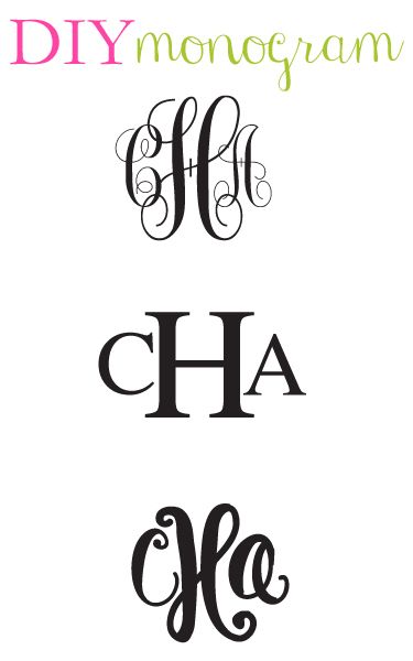 Print Your Own Monogram Print Your Own Monogram