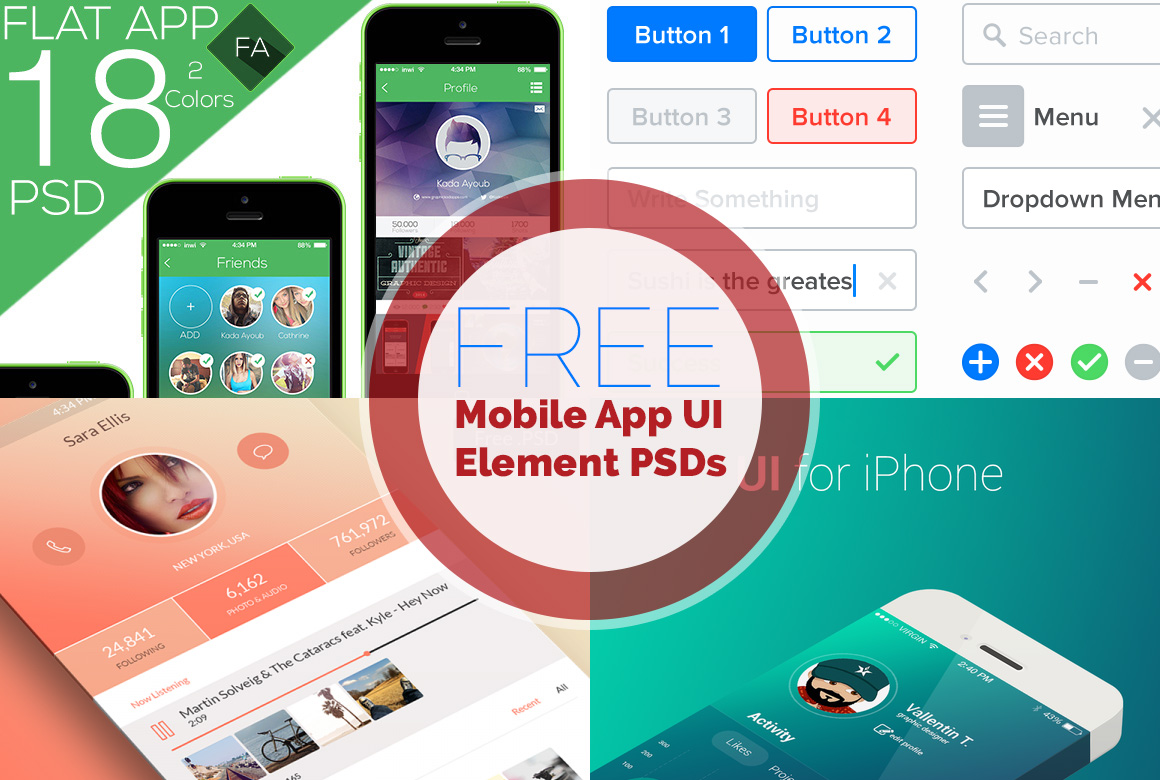 PSD Mobile-App Templates Free