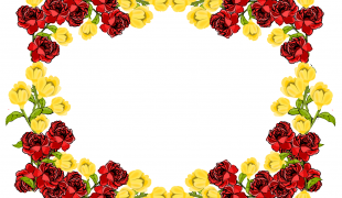 Red Yellow Flower Border Clip Art