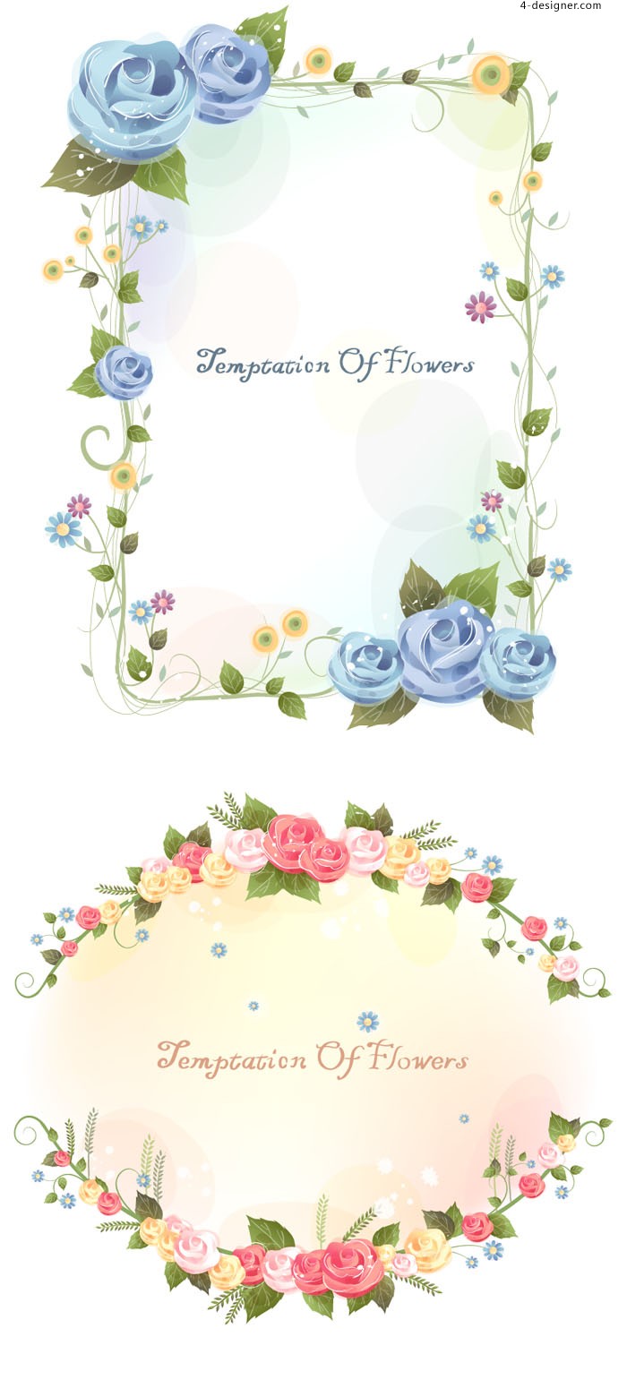 Rose Vine Border Vector