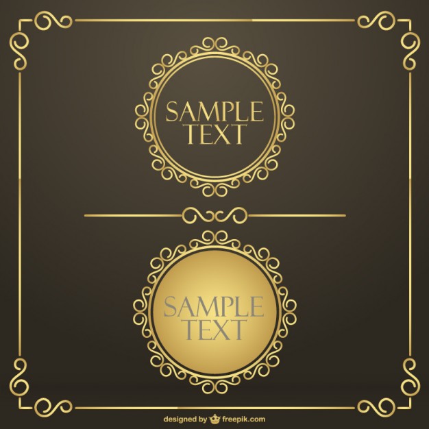 6 Vector Gold Frame Green Images