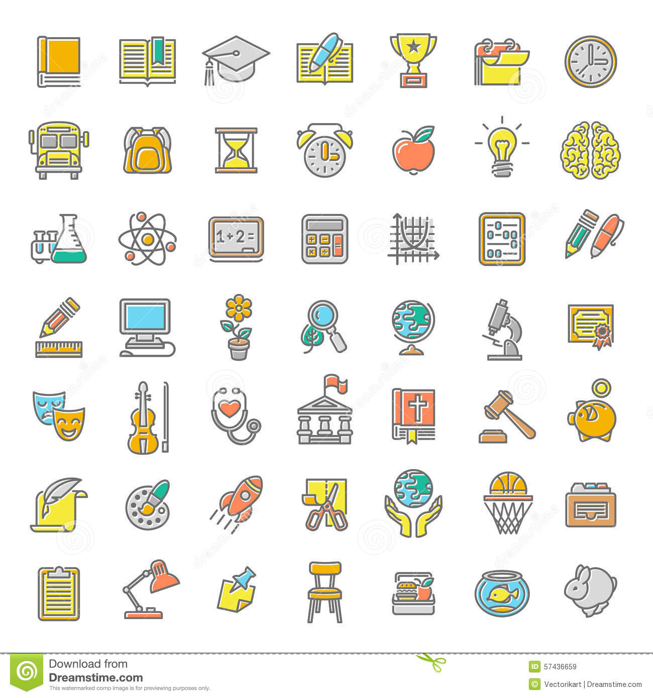 School Subject Icons School Subject Icons