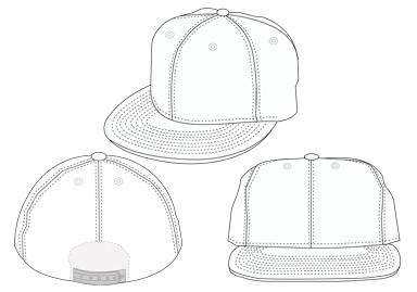Snapback Hat Design Template