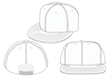 snapback template vector