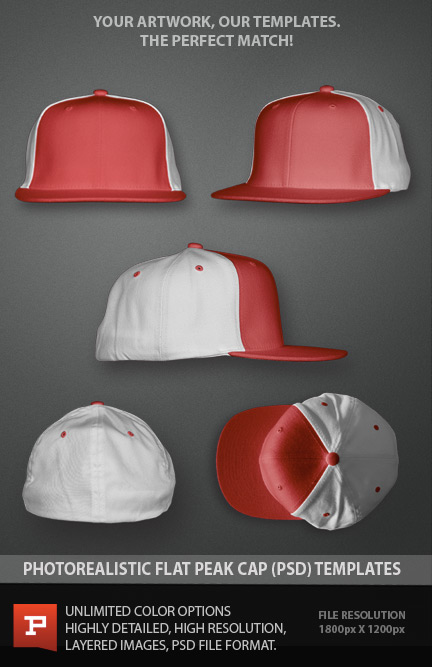 Snapback Hats Templates Photoshop